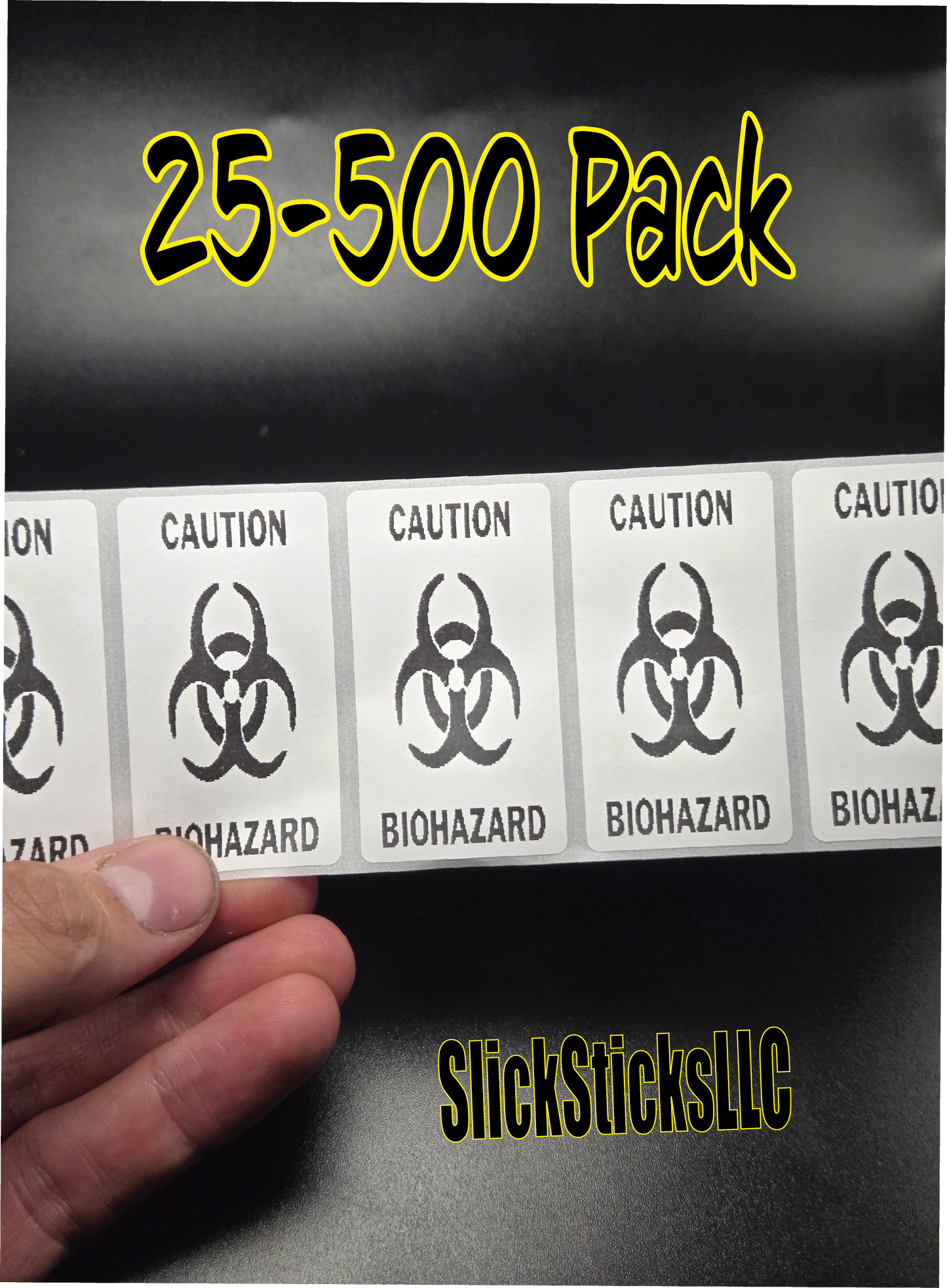 BIOHAZARD 25-500Pack bulk Stickers Gag prank sticker decal medical label