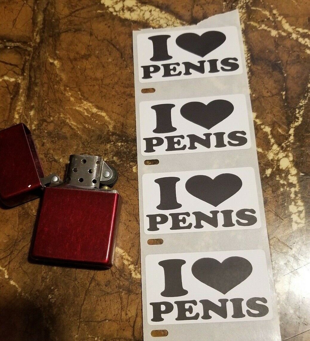 I LOVE PENIS Stickers 25-250 Pack gag sticker gay pride joke decal bachelorette party