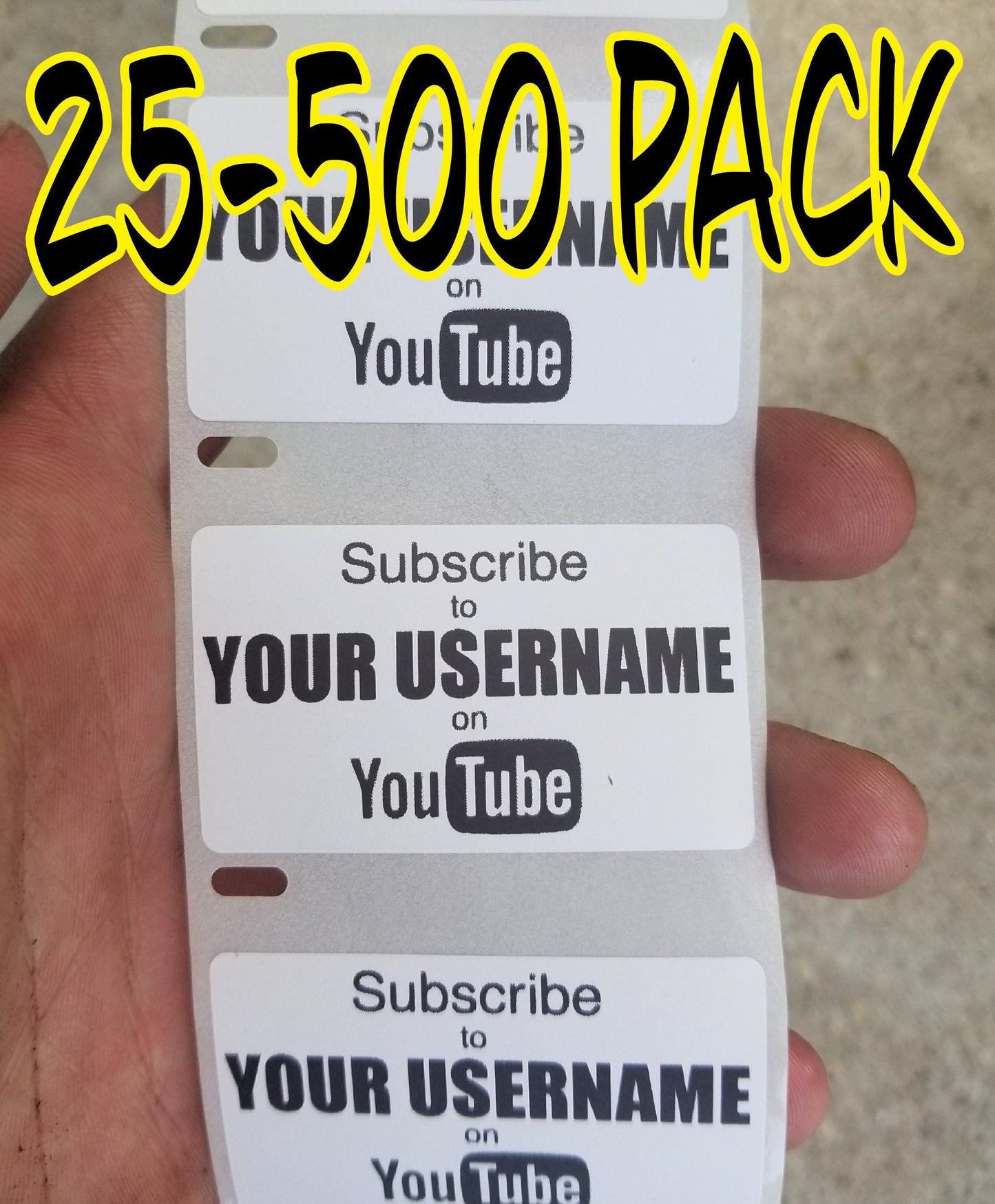 Custom YOUTUBE User Name Stickers - 25-1000 Laptop Wall Handle Sticker YOUTUBER