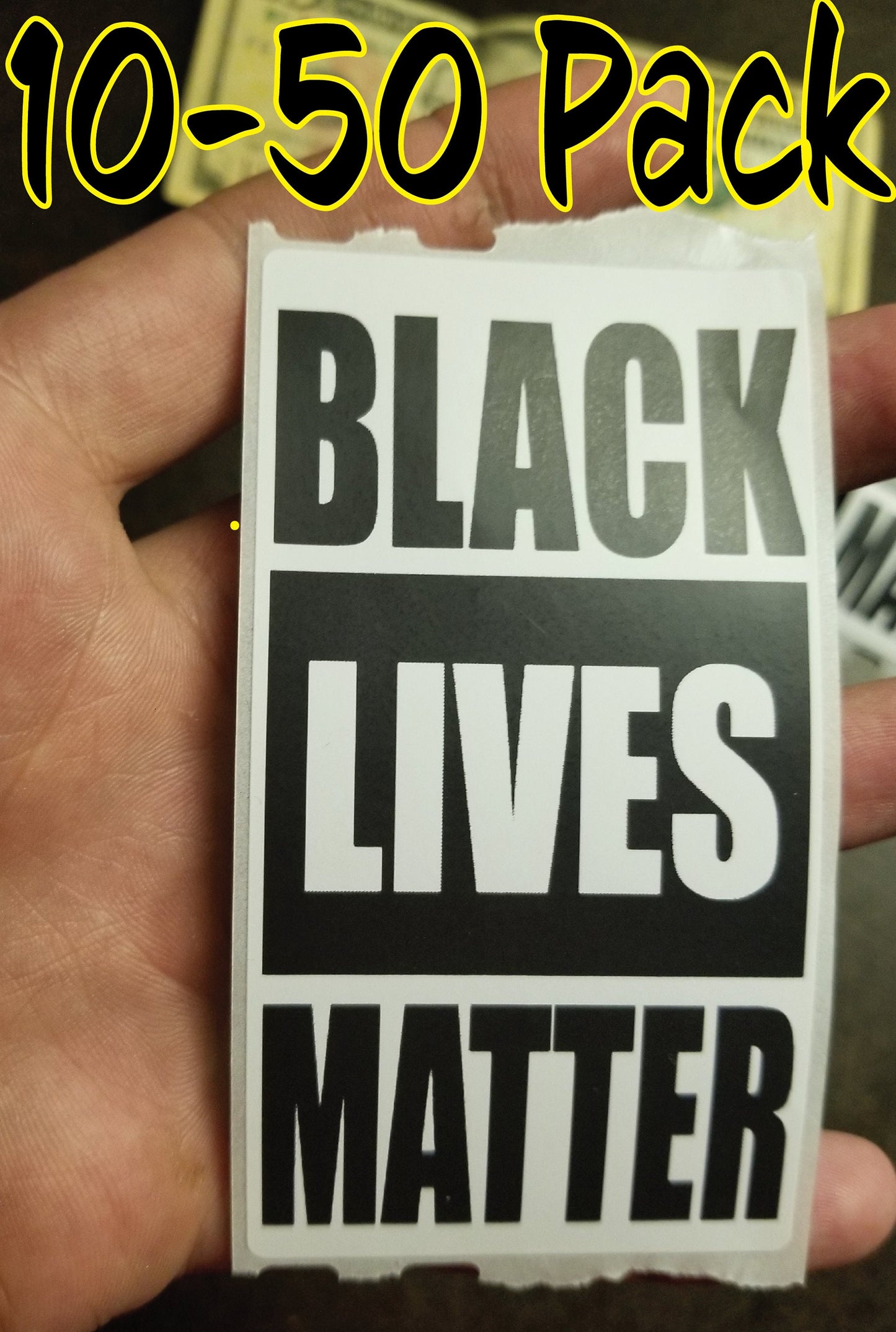 Big 2"x4" BLACK LIVES MATTER 25-500 Pack Stickers Label decal police brutality awareness lifes life bulk lot