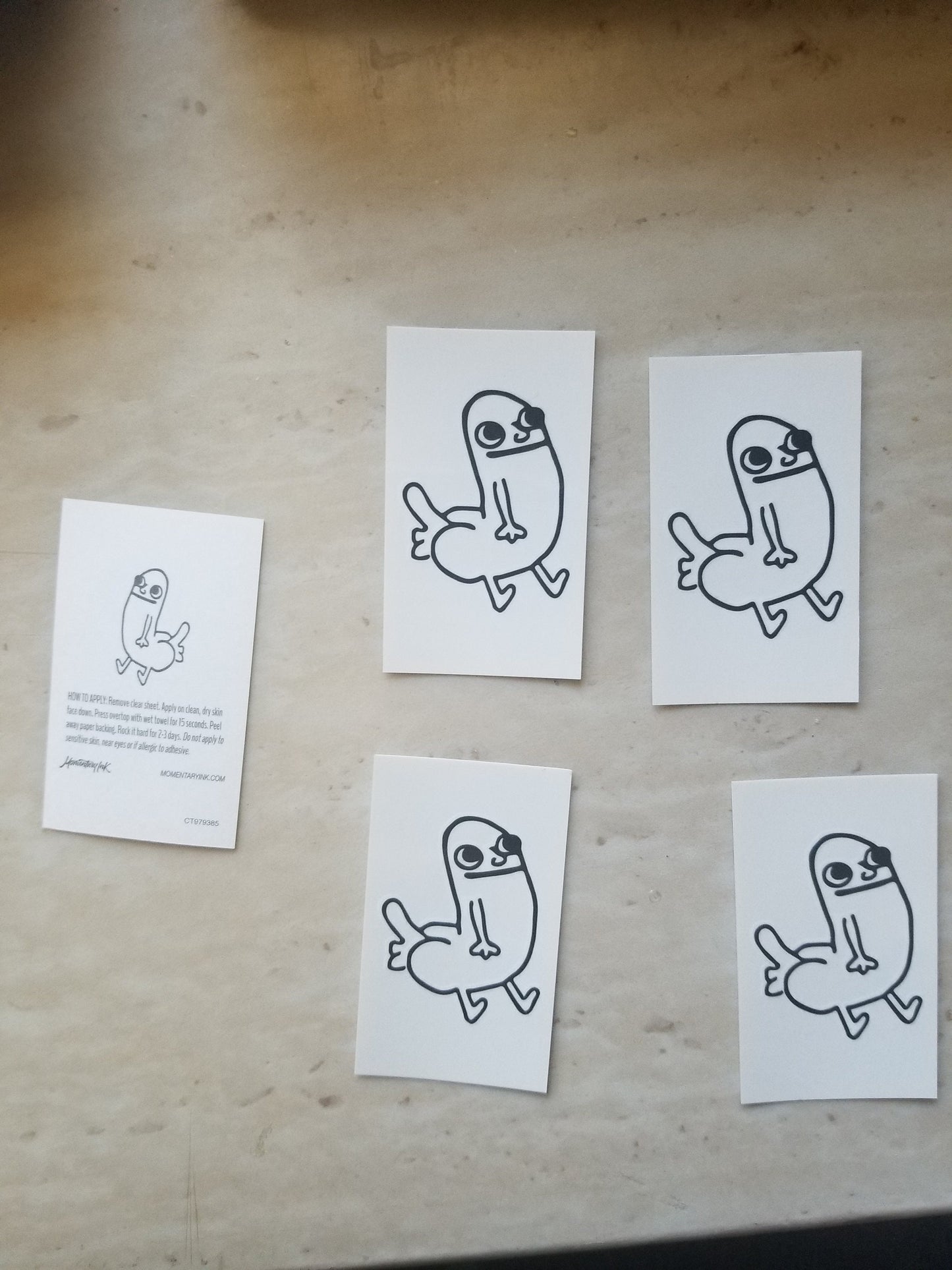 5 PACK DICKBUTT temporary TATTOO dong willy dick weiner willy cock sticker wang gay pride skin sticker man guy