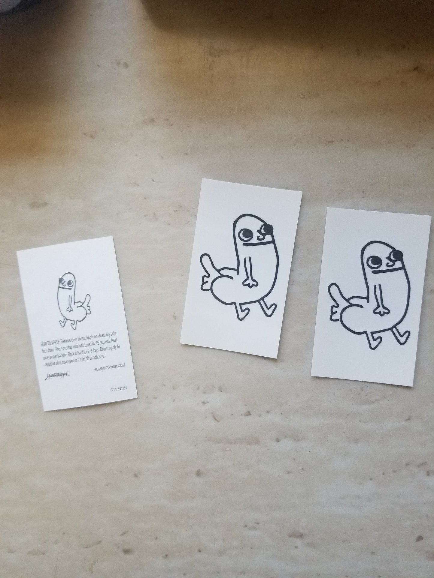 3 PACK DICKBUTT temporary TATTOO dong willy dick weiner willy cock sticker wang gay pride skin sticker