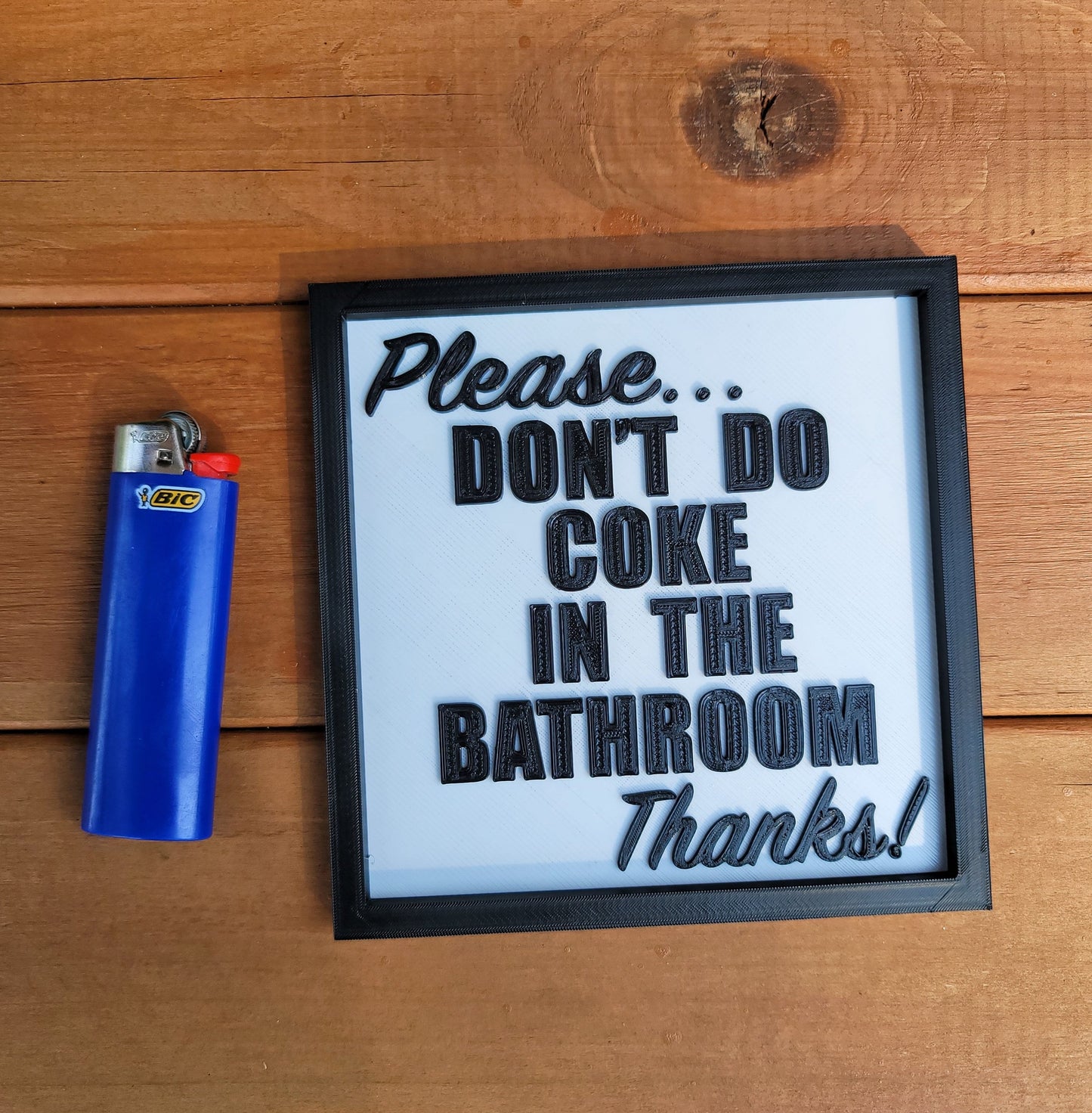Please, don't do coke in the bathroom wall decor gag gift funny sign decoration prank