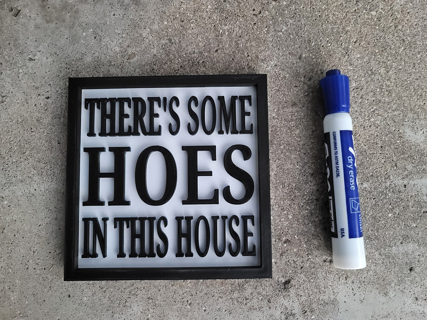 There's some HOES in this house wall - decor gag gift funny sign whores sluts he ho slut sluts hos