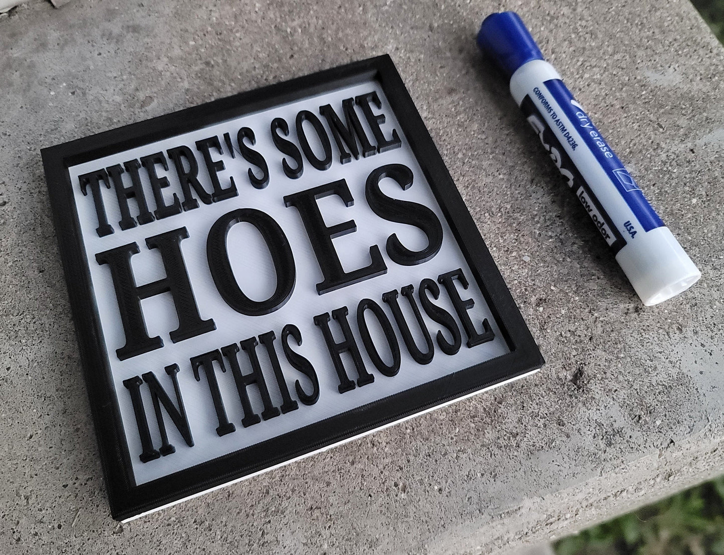 There's some HOES in this house wall - decor gag gift funny sign whores sluts he ho slut sluts hos