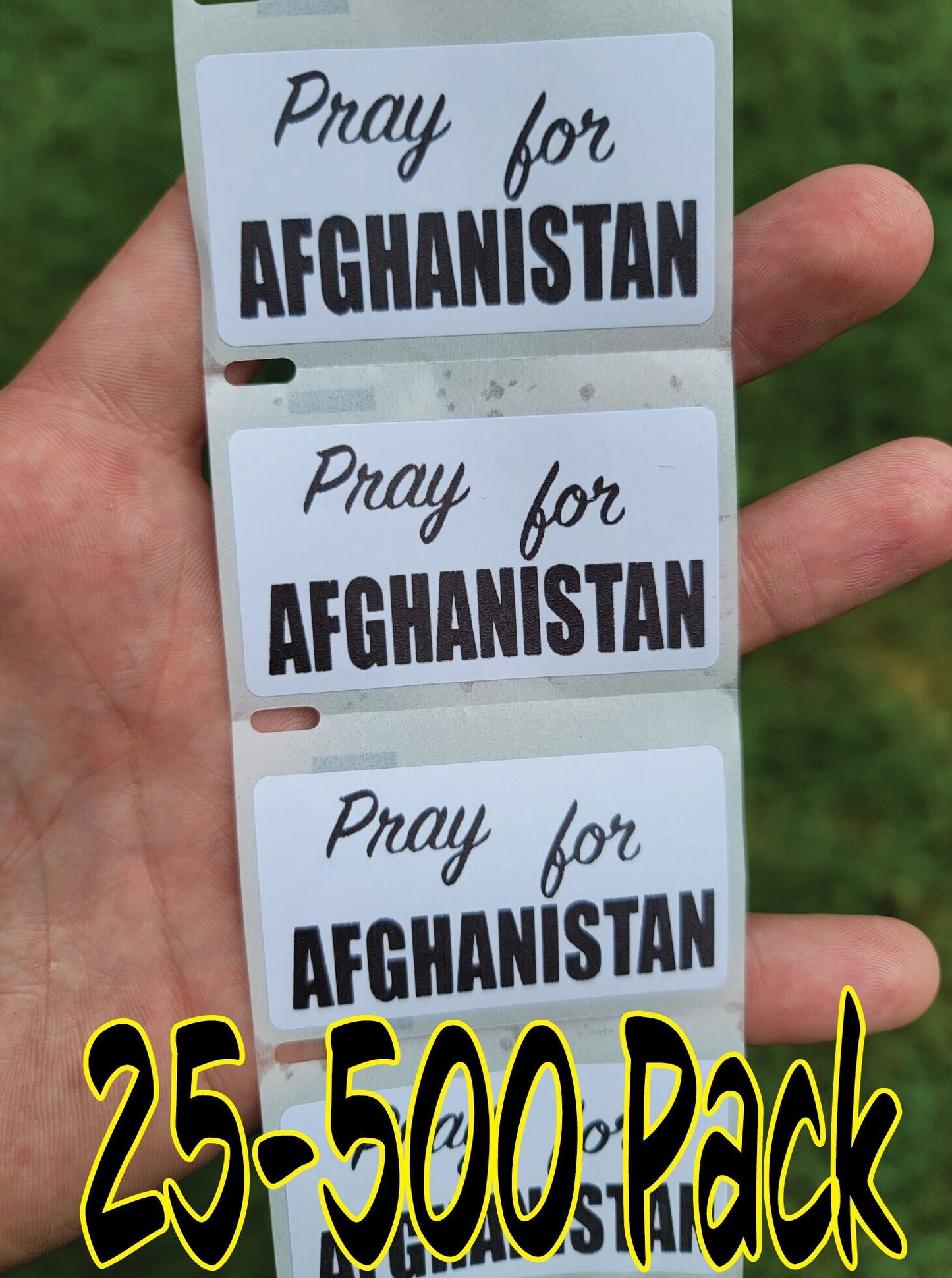 PRAY FOR AFGHANISTAN 25-500Pack Stickers bulk Paper sticker decal label taliban decals labels save