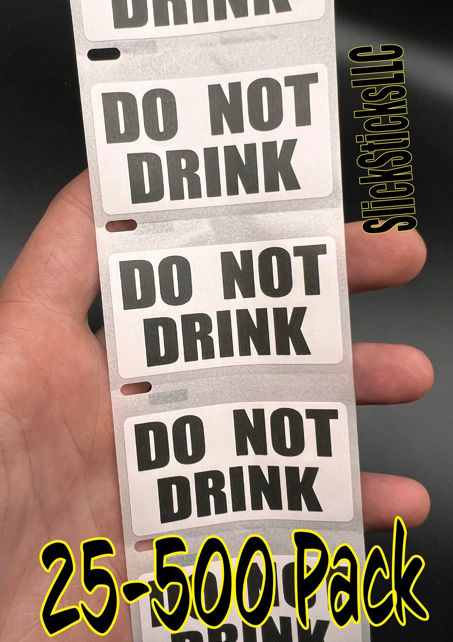 DO NOT DRINK stickers 25-500Pack Label decal gag joke decal eat warning labels
