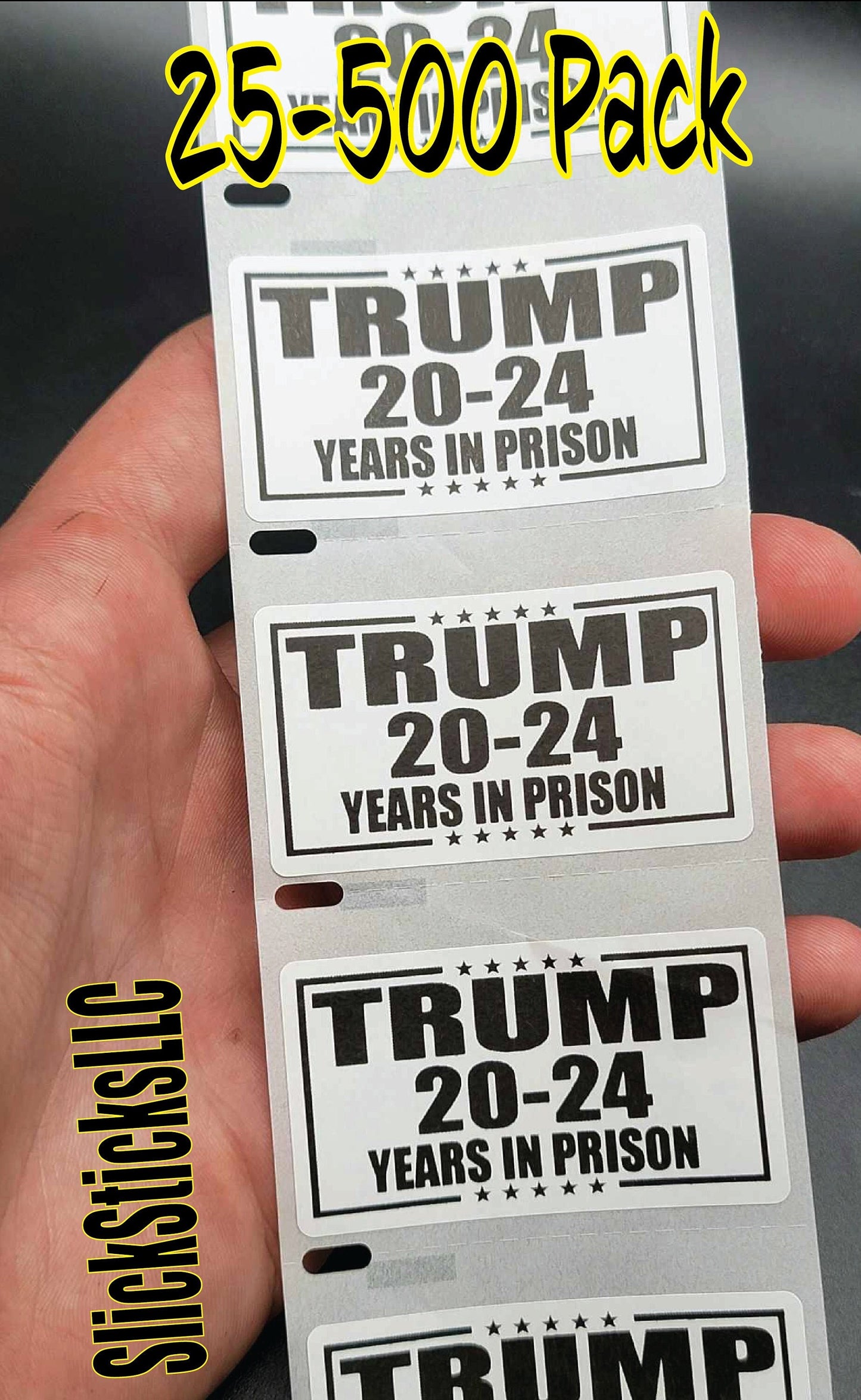 TRUMP 20-24 YEARS in PRISON 25-500 Pack stickers decals elect for anyone jail