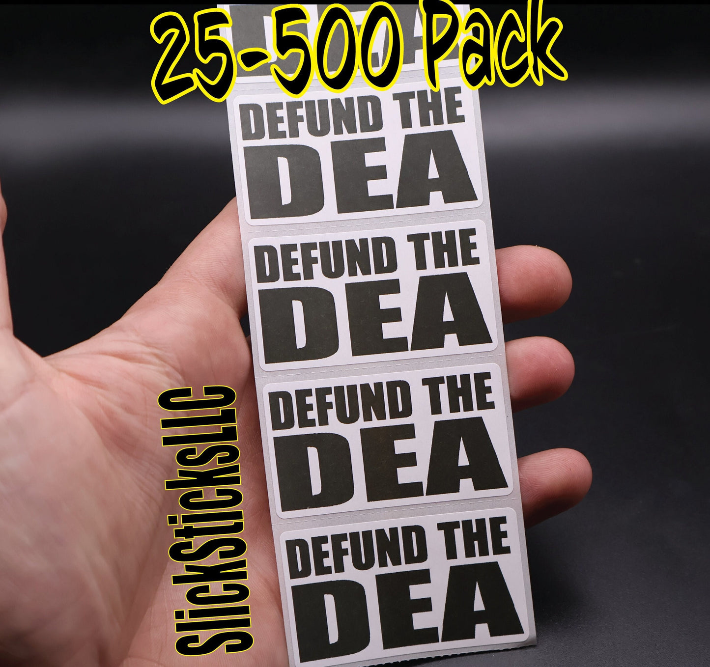 DEFUND THE DEA Stickers 25-500 Pack decals labels abolish dismantle end
