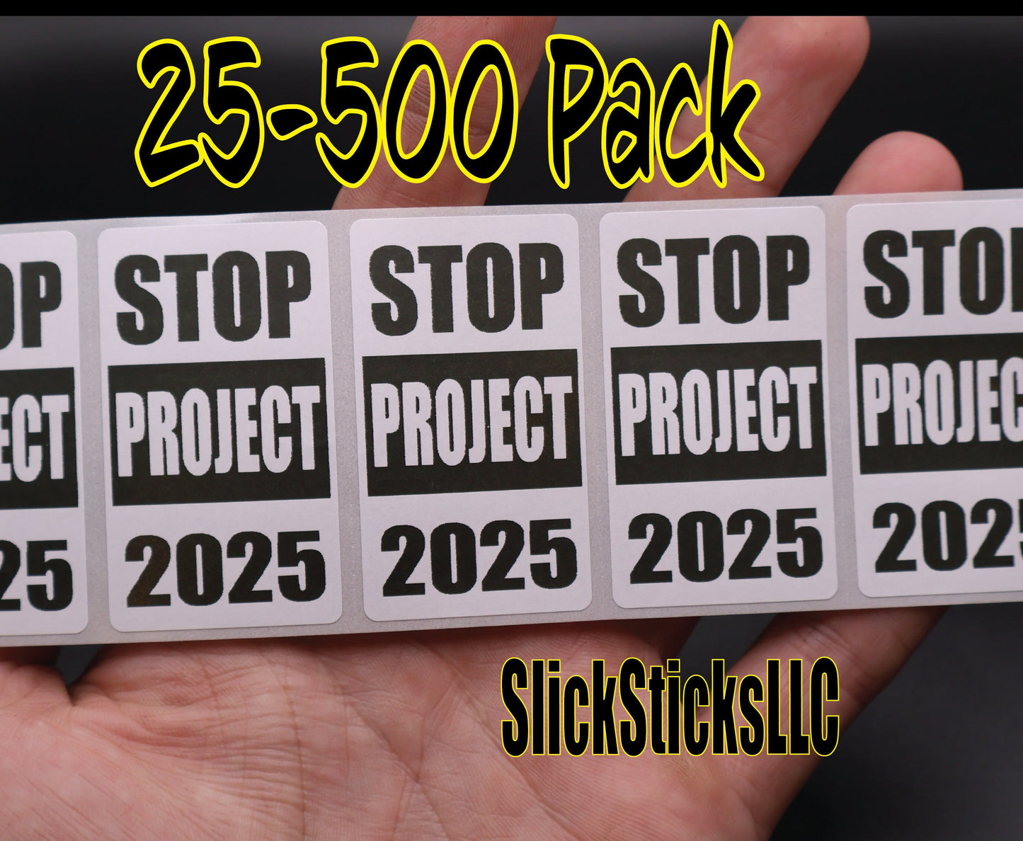 STOP PROJECT 2025 stickers 25-500 Pack bulk lot decals labels abolish dismantle end vote