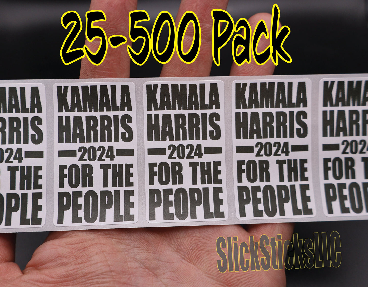 KAMALA For THE PEOPLE 2024 25-500Pcs stickers politic decal election vote democrat elect harris 2024 bulk pack lot labels