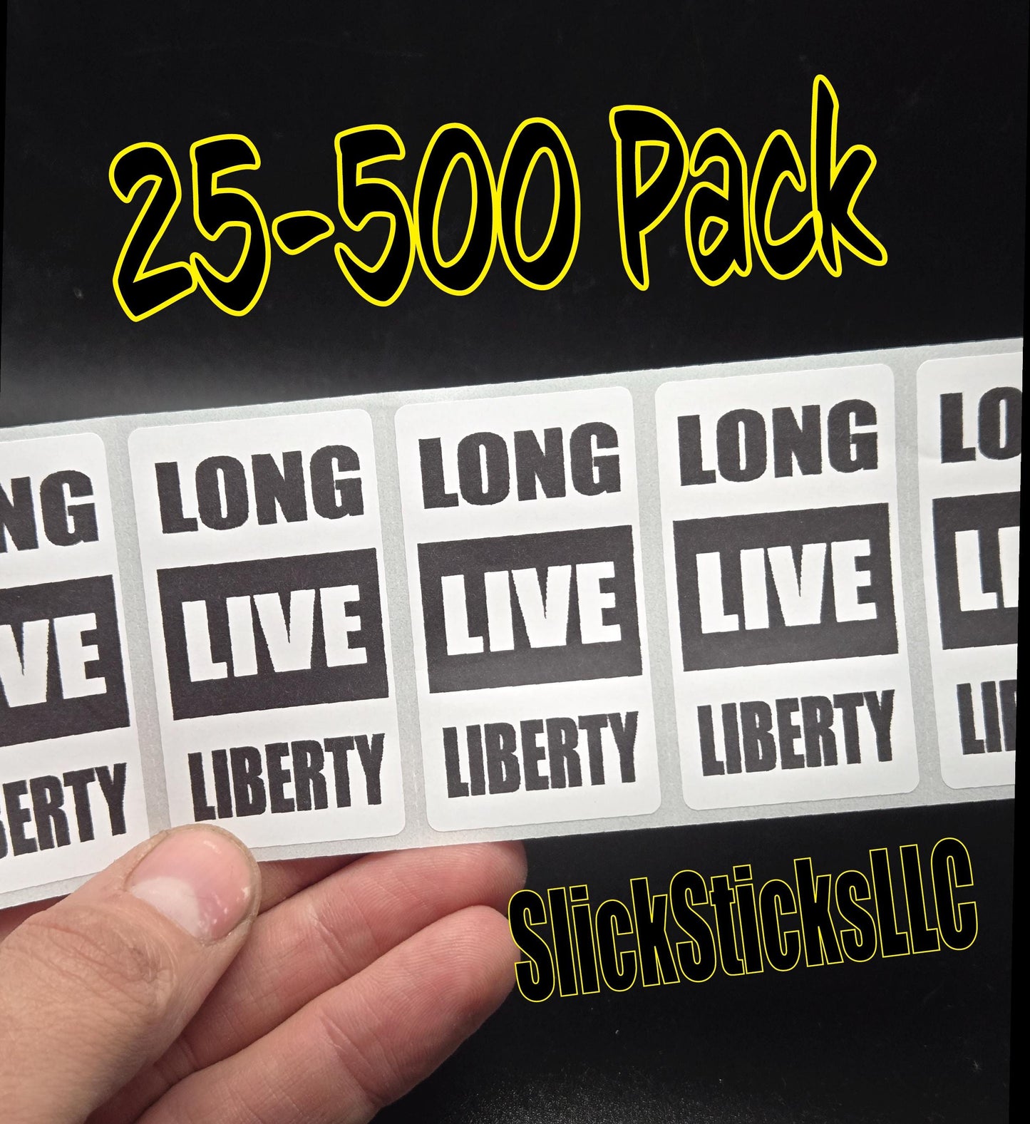 LONG LIVE LIBERTY stickers 25-500 Pack labels decal decal patriotic independence election freedom