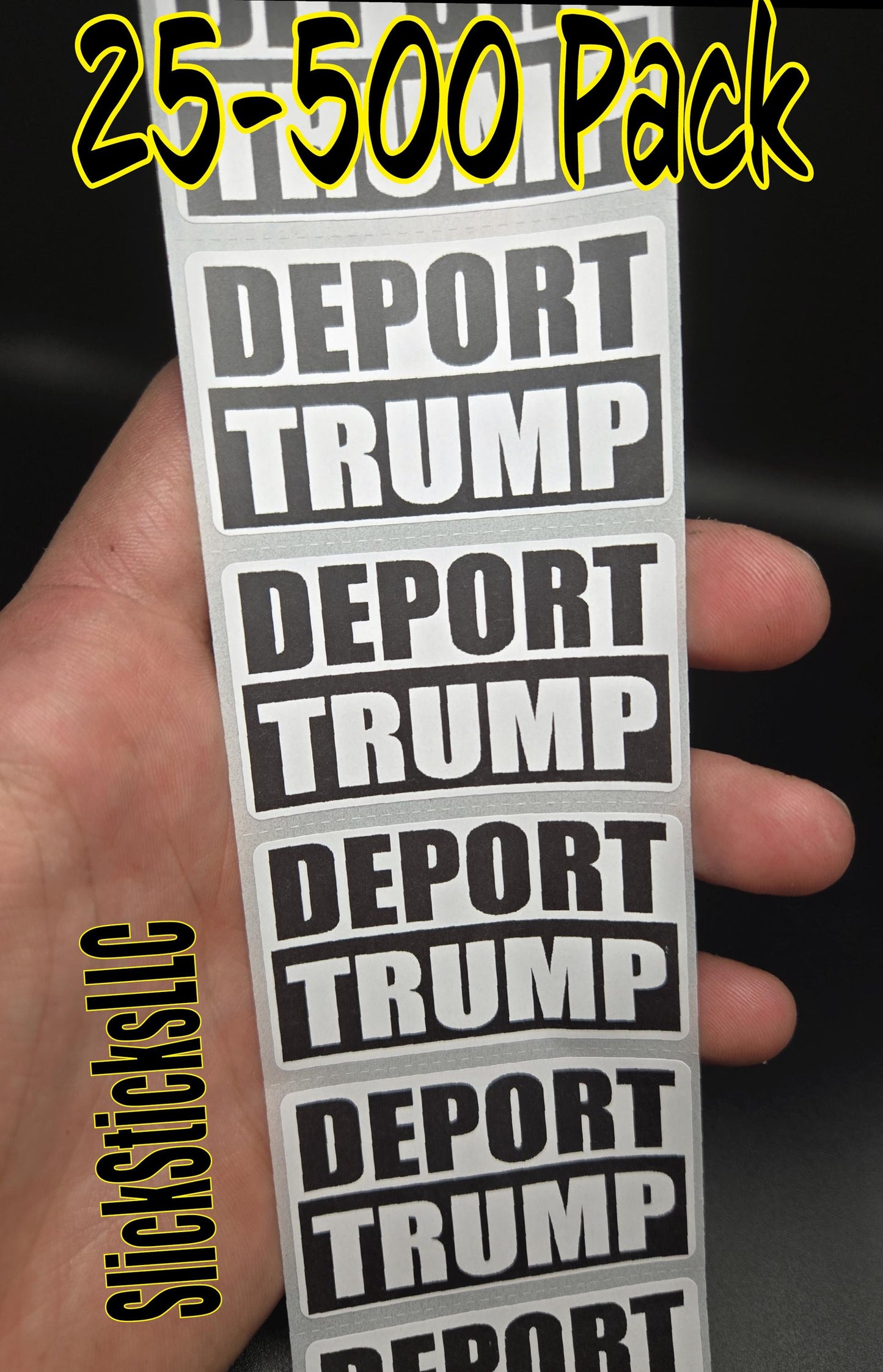 DEPORT TRUMP stickers 25-500 bulk pack decals elect impeach donald stop
