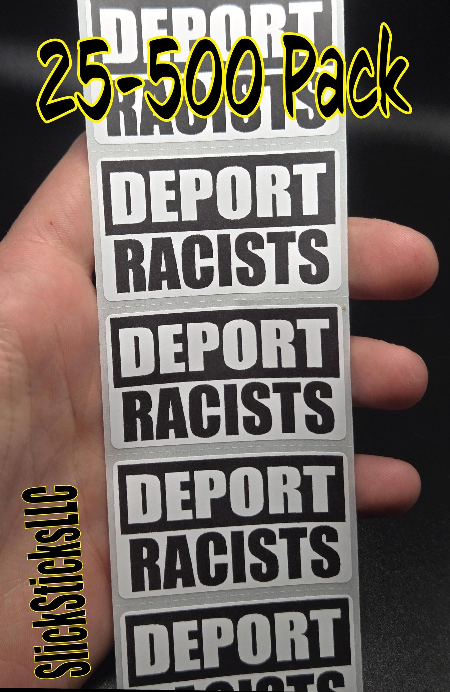 DEPORT RACISTS stickers 25-500 bulk pack decals stop ICE deportation