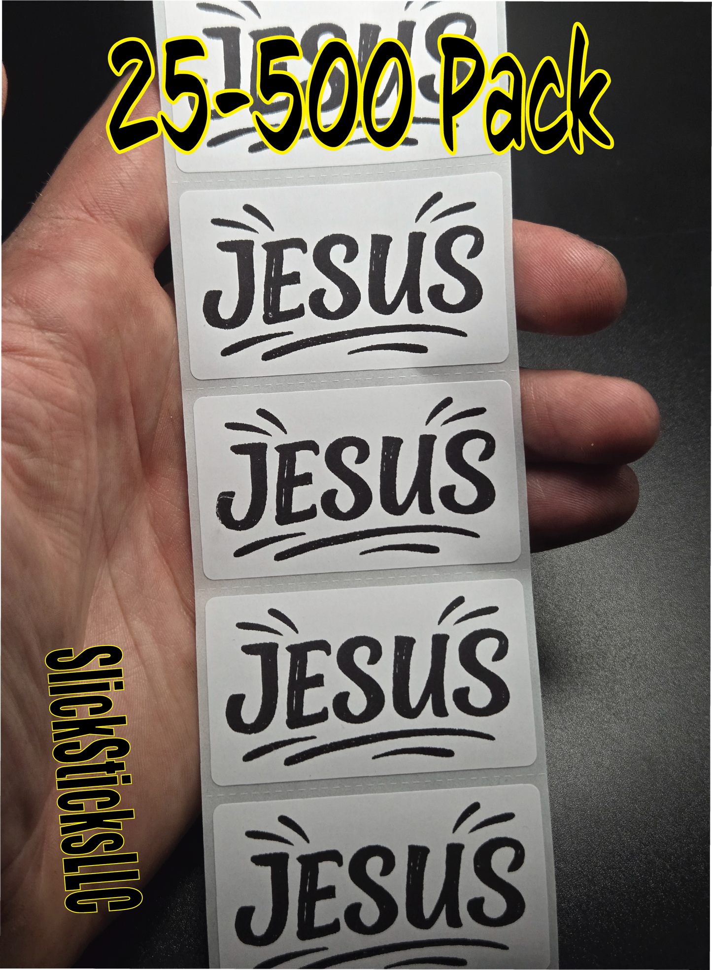 "JESUS" Stickers 25-500 Pack decal labels sticker god bulk religious christian god jesus