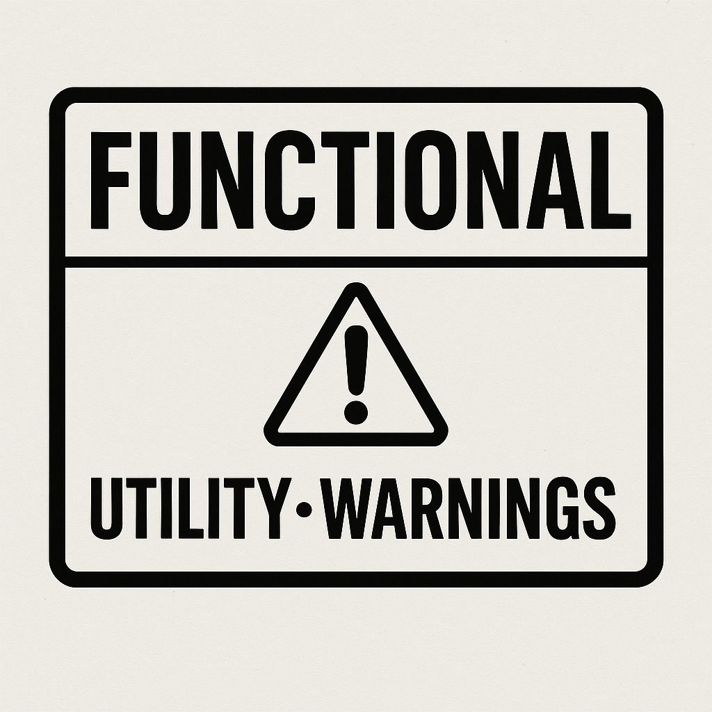 Functional- Utility and Warnings