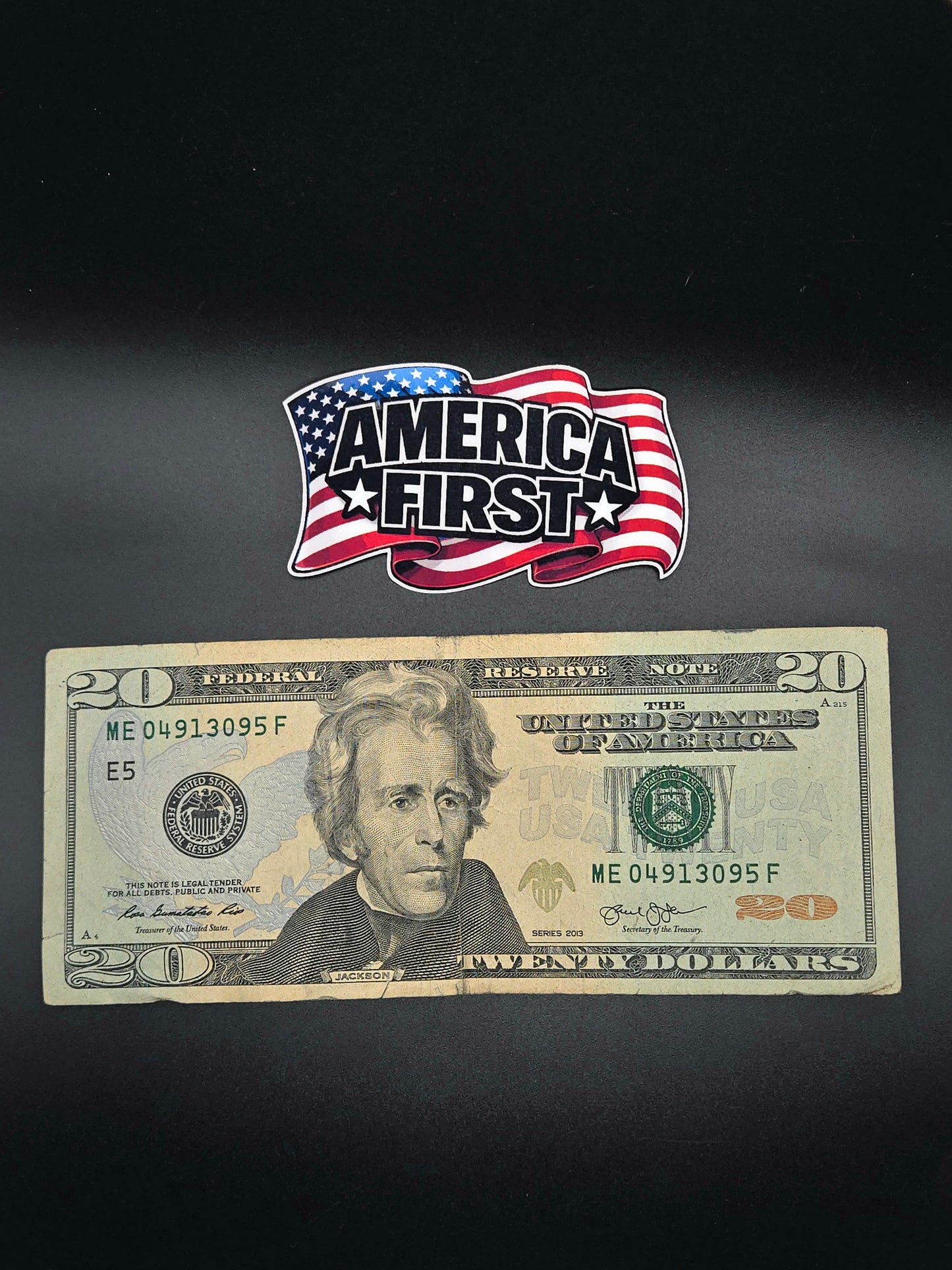 20pcs "AMERICA FIRST" stickers bulk decals laptop water only vote patriotic usa