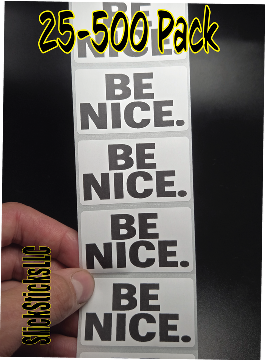 BE NICE 25-500pcs labels decals stickers positive wholesome kind kindness