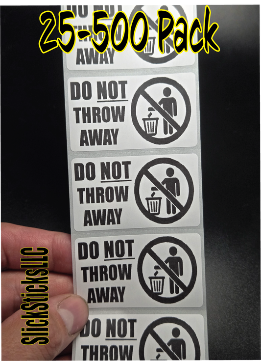 DO NOT THROW AWAY 25-500pcs warning labels decal stickers warning do not discard moving