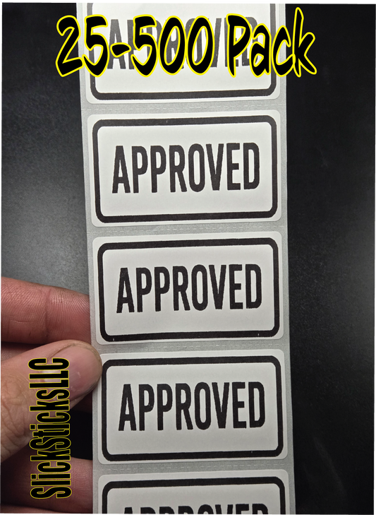 APPROVED 25-500PCS Labels Stickers decals bulk lot