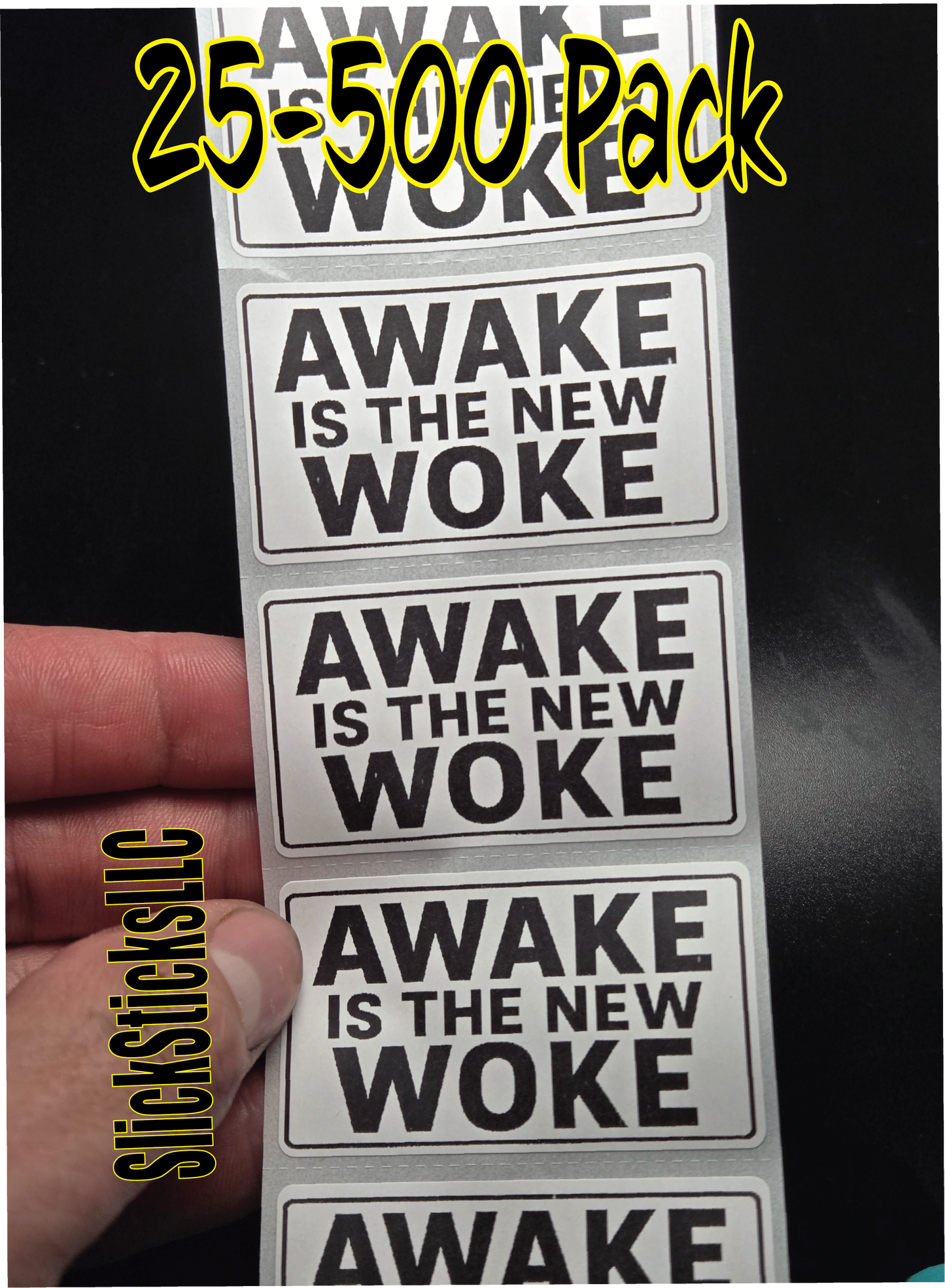 AWAKE is the NEW WOKE 25-500pcs stickers decal labels conservative freedom anti
