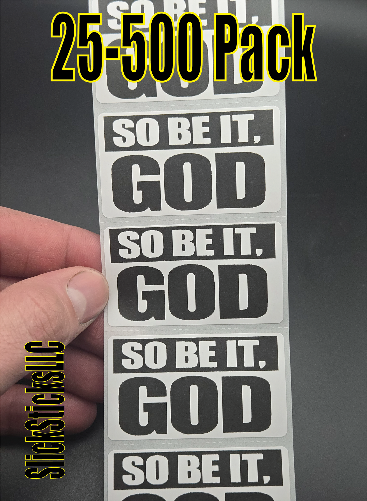 SO BE IT, GOD stickers 25-500pcs decal labels sticker jesus bulk religious lord saves