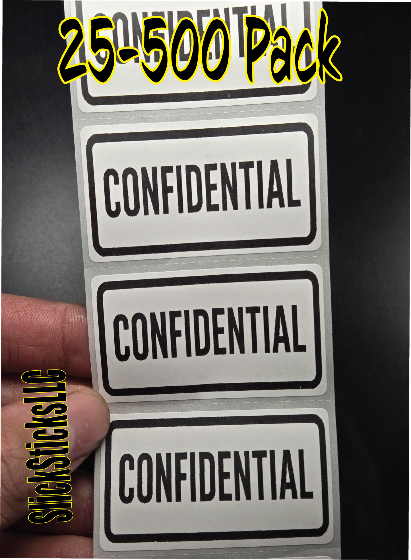 CONFIDENTIAL 25-500 Warning Labels Stickers decals bulk lot top secret classified privacy