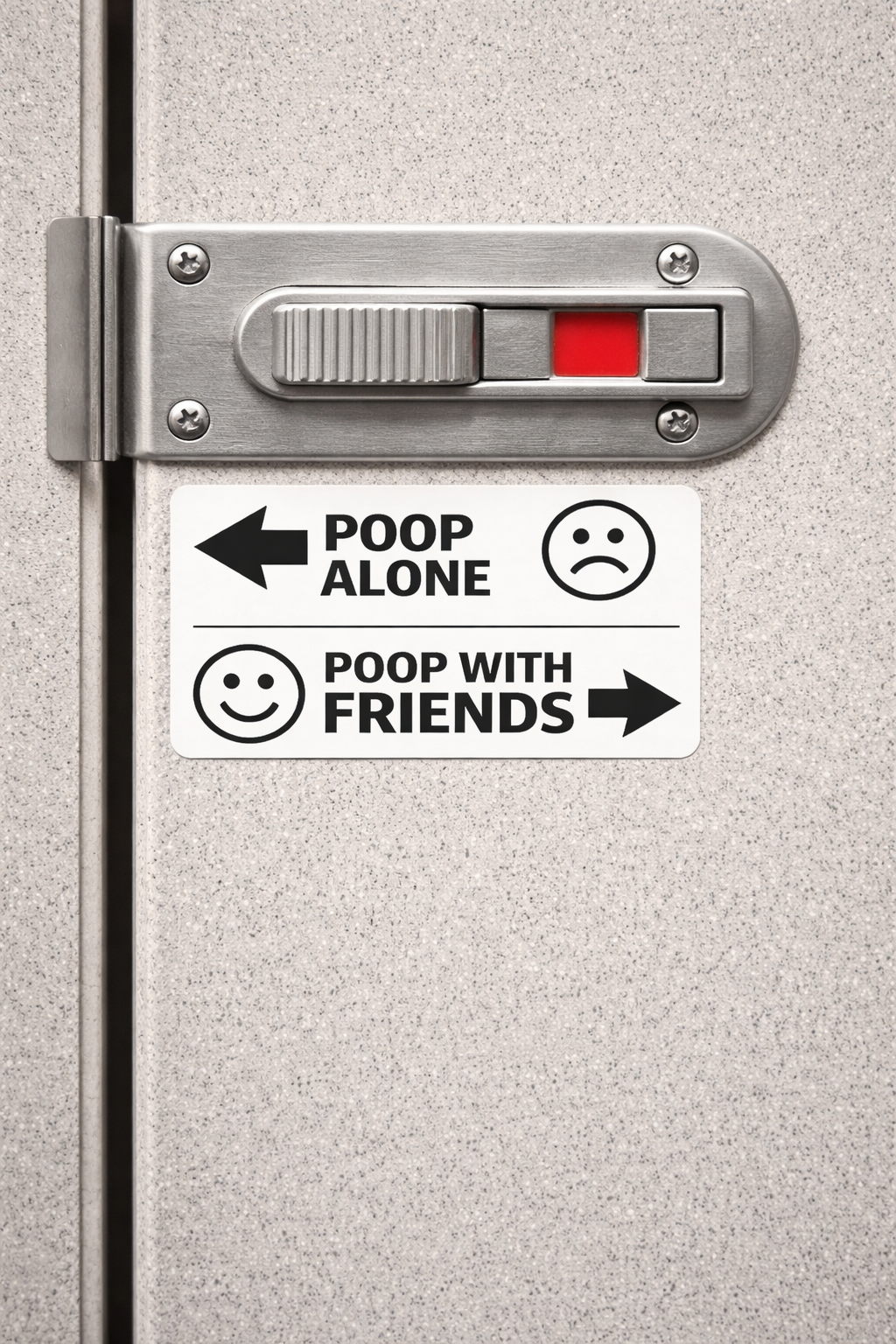 Poop Alone or Poop with Friends  25-500 Pack Stickers Gag prank sticker decal meme hard hat bulk lot (Copy)