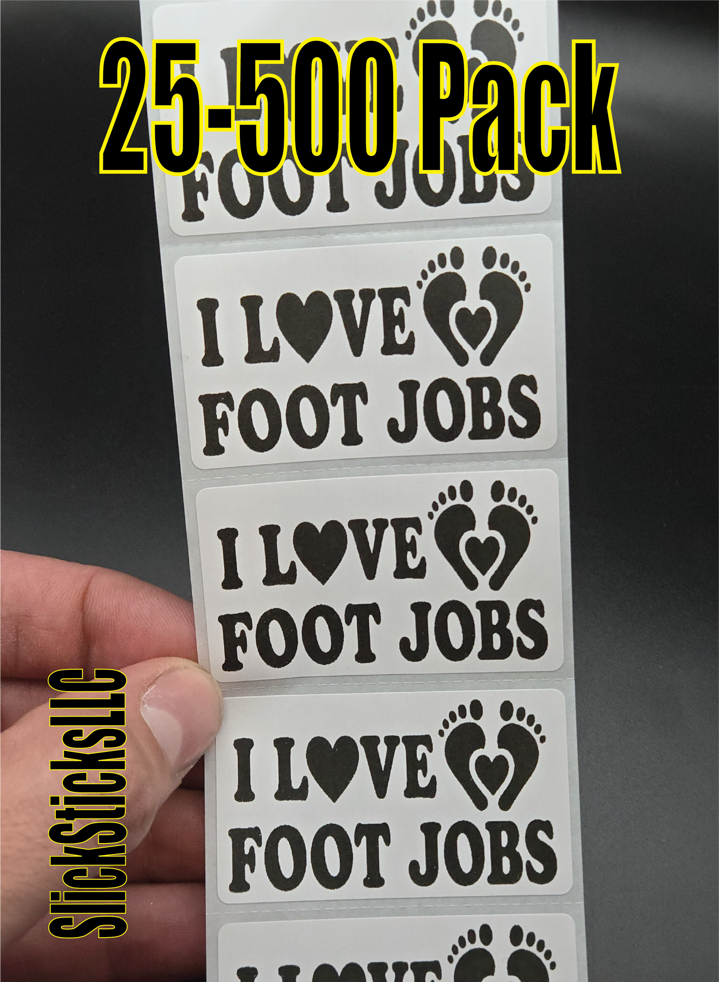 I LOVE FOOT JOBS 25-500pcs stickers bulk gag sticker decals funny humor hardhat