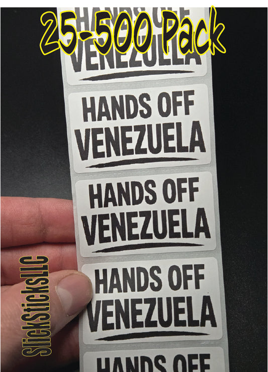 HANDS OFF VENEZUELA 25-500 Pack stickers ens war machine stop no blood petrol