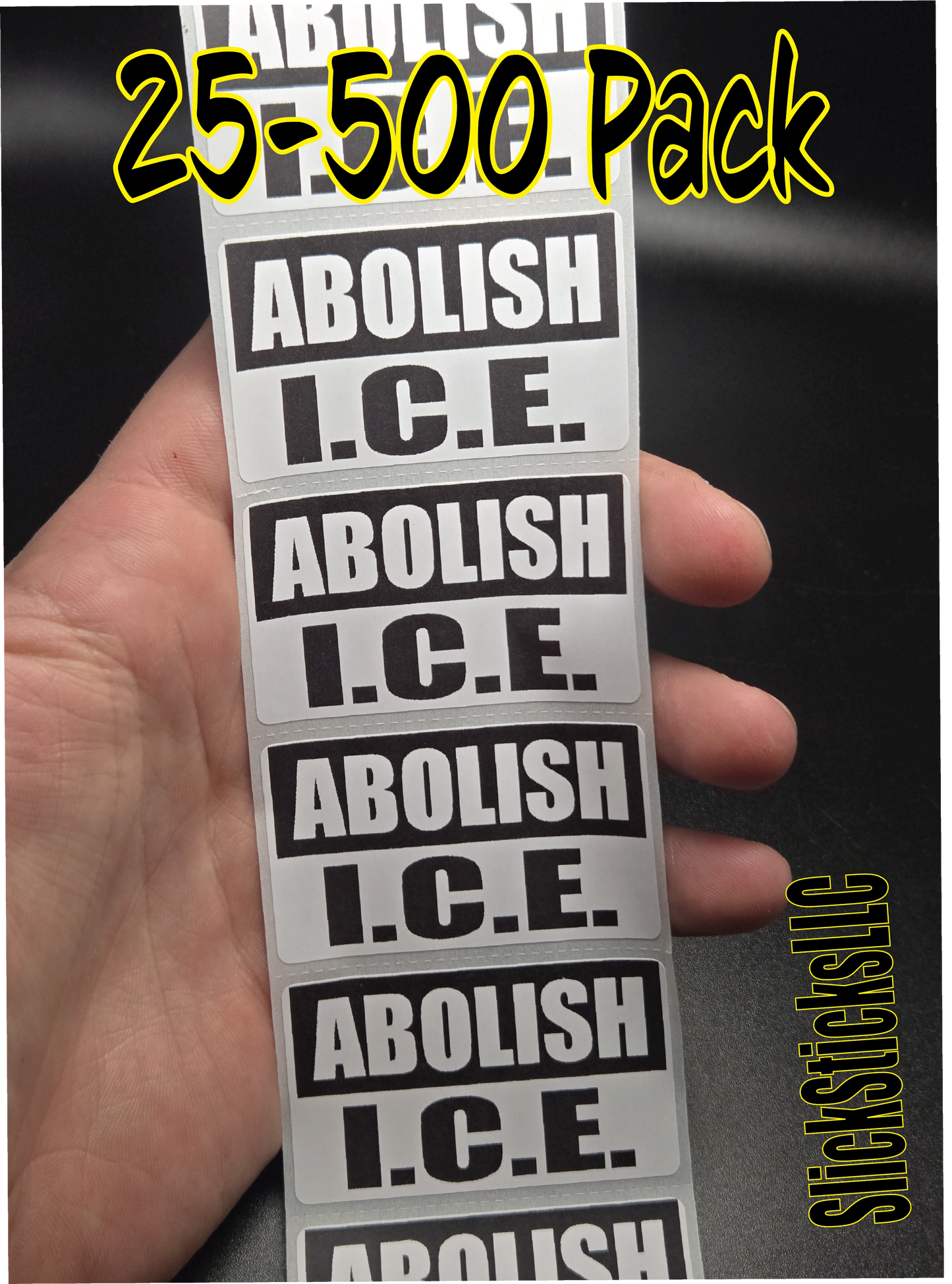 ABOLISH ICE stickers  25-500 bulk pack decals stop deportation end