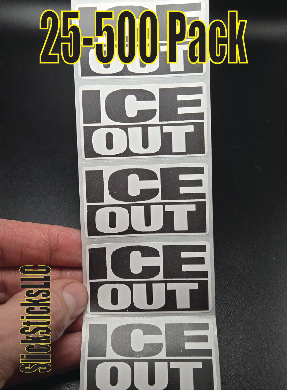 ICE OUT stickers  25-500 bulk pack decals stop deportation end abolish go home