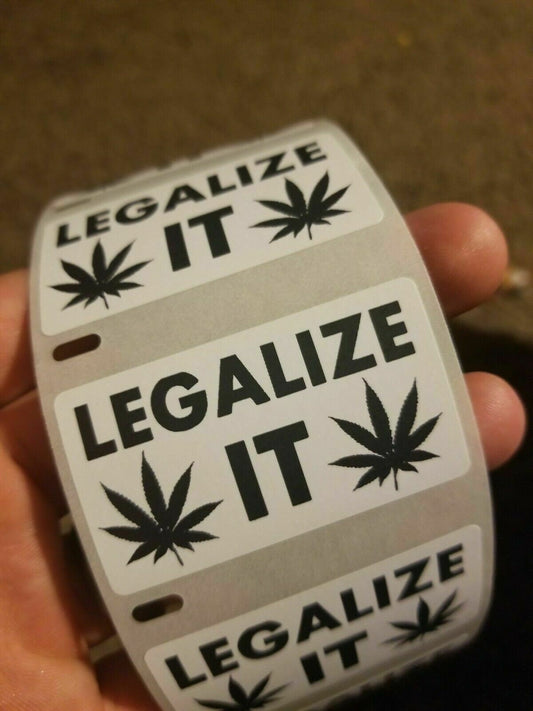 LEGALIZE IT 25-100pack Pro Marijuana Stickers Gag Decal Weed Cannabis Legalization