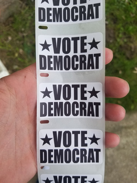 VOTE DEMOCRAT 25-500 Pack Stickers politic election vote 2020 (2 SIZES)