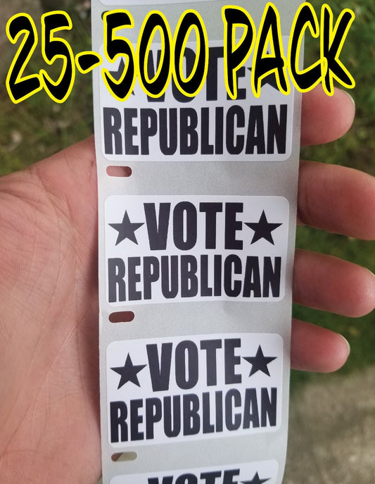 VOTE REPUBLICAN 25-500 Pack Stickers politic election vote 2020 (2 SIZES)