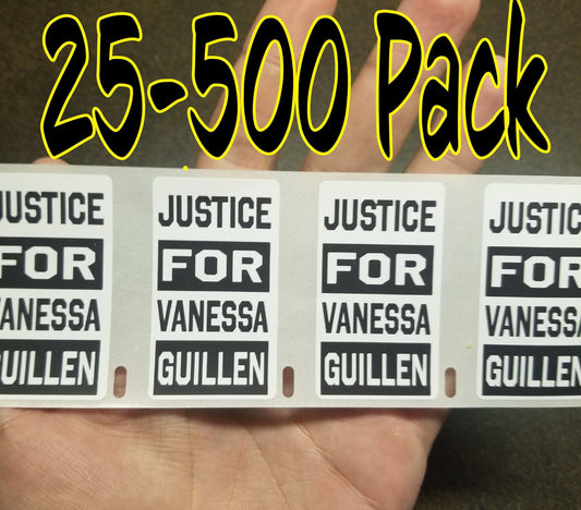 JUSTICE for VANESSA GUILLEN 25-500 Pack Blm Stickers Label decal protest lives