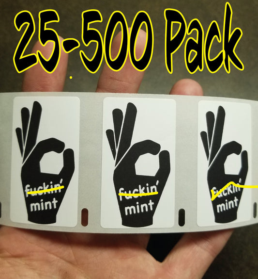 F*CKING MINT stickers 25-500 Pack Stickers Gag prank sticker decal meme circle hard hat bulk lot
