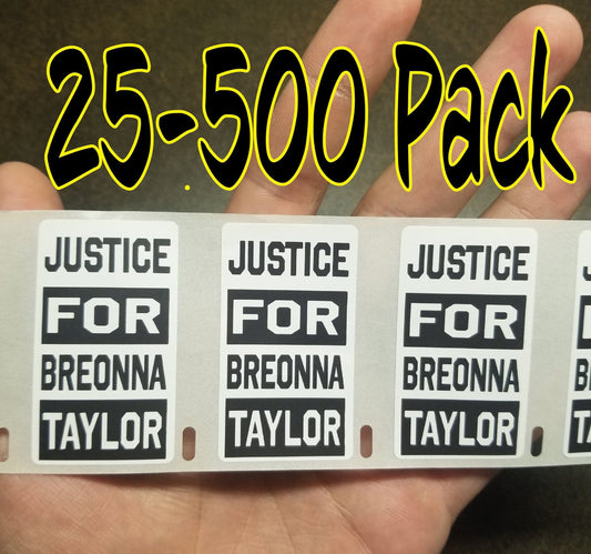 JUSTICE for BREONNA TAYLOR 25-500 Pack Blm Stickers Label decal protest lives