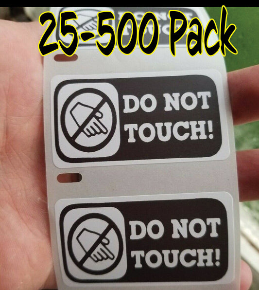 DO NOT TOUCH stickers 25-1000 Pack warning caution Label decal gag joke decal decals