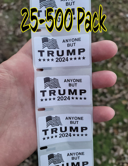 ANYONE BUT TRUMP 2024 Stickers Gag prank sticker politic decal anti voting