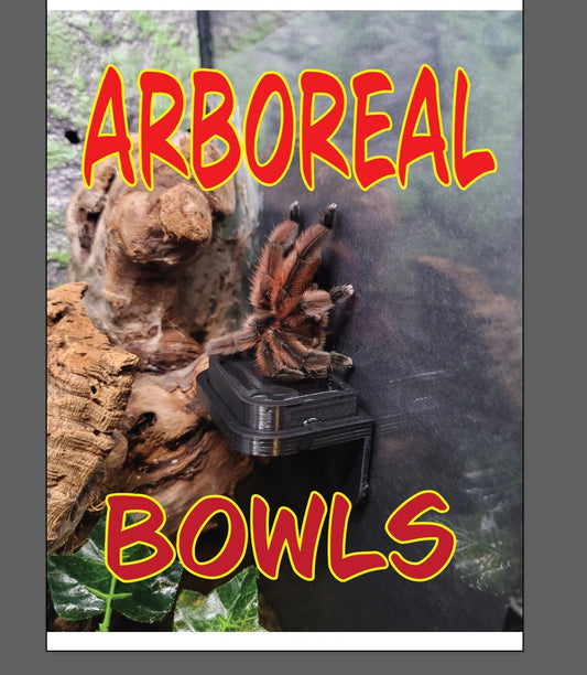 ARBOREAL BOWLS - The perfect bowl solution for any pet that spends it's time in the air! Gecko, tarantula, lizard, jumping spider,amphibians