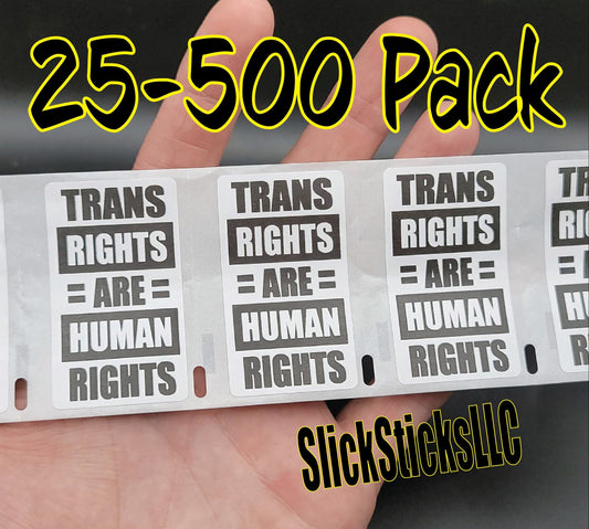 TRANS Rights ARE HUMAN Rights" Stickers 25-500Pack pro Lgbt sticker gay pride
