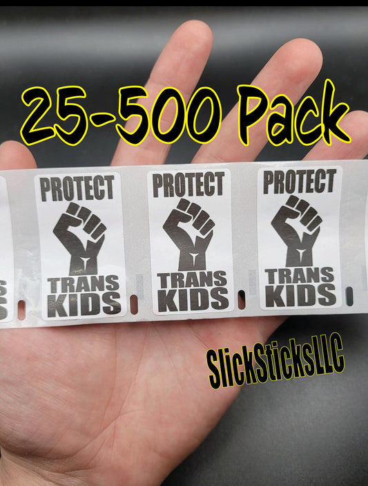 PROTECT TRANS KIDS Stickers 25-500Pack pro Lgbt sticker gay youth transgender