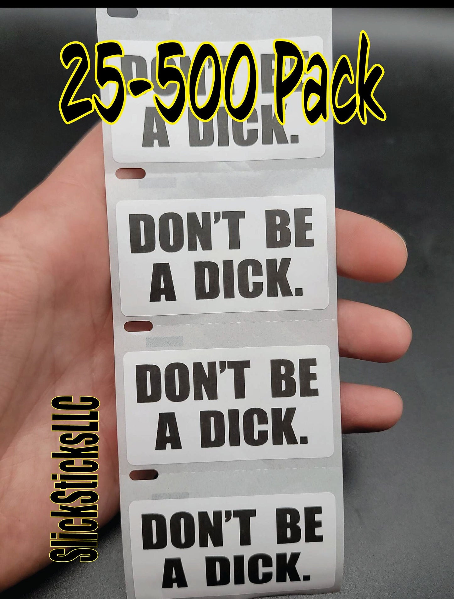 DON'T BE A DICK Stickers 25-500PCS sticker bulk lot label decals dont richard gag prank hard hat