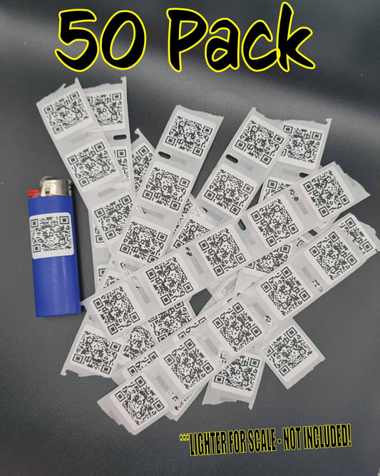 50PCS RICK ROLL MINI qr code stickers labels bulk lot never gonna youtube barcode label