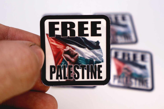 FREE PALESTINE mini stickers - color bulk lot fist end genocide Palestinian flag