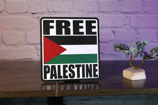 FREE PALESTINE wall decor shelf desk sign 3d printed