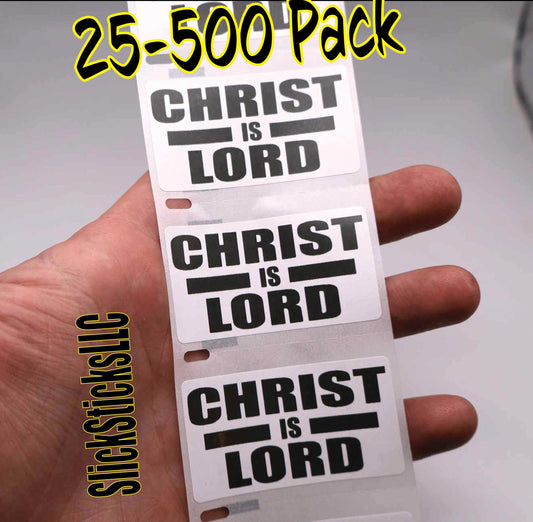 CHRIST IS LORD Stickers 25-500 Pack decal labels sticker god bulk religious christian god