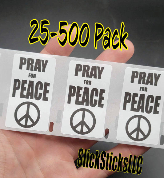 PRAY FOR PEACE Stickers 25-500 Pack labels sticker god bulk religious lord world peace