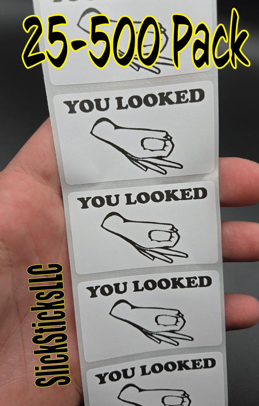 Circle Game Meme Stickers 25-1000 Pack Hand You lose internet decal labels look you lose